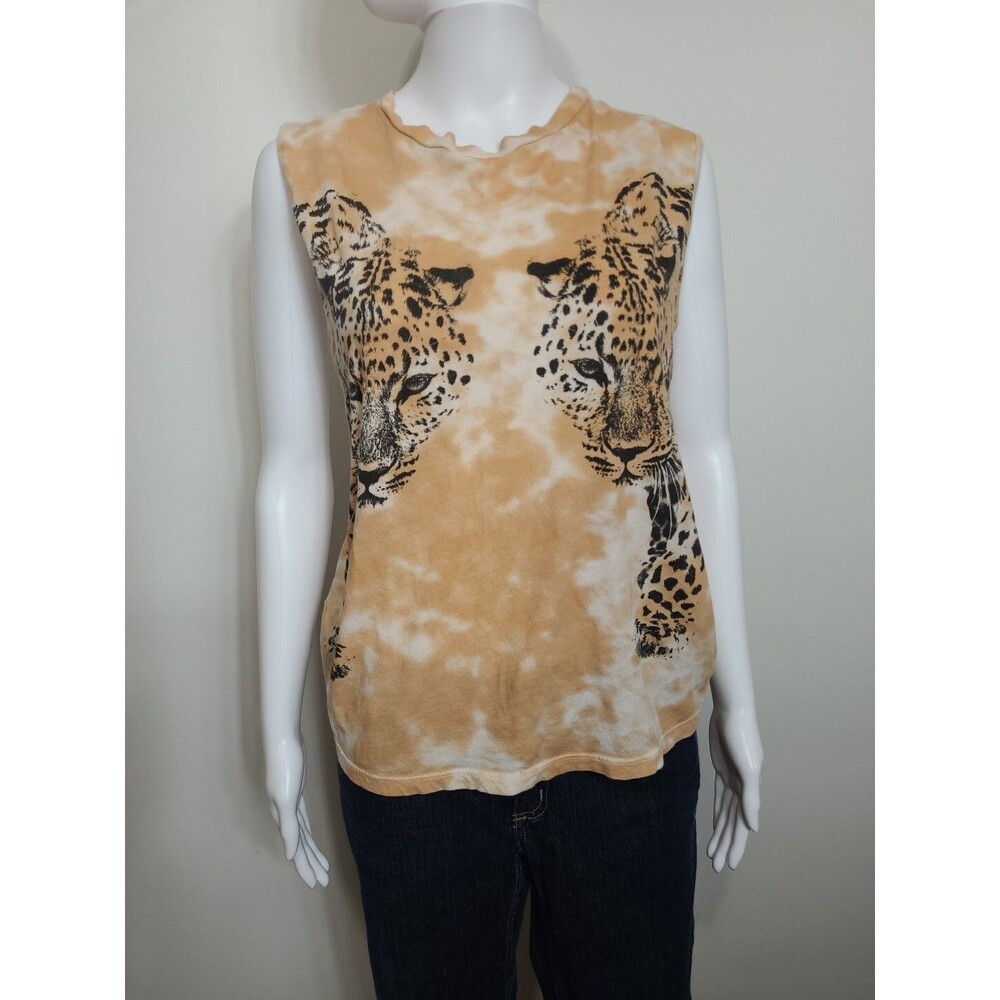 Truly Madly Deeply Tee  Size Medium Animal Print Open Side Tee Multicolor